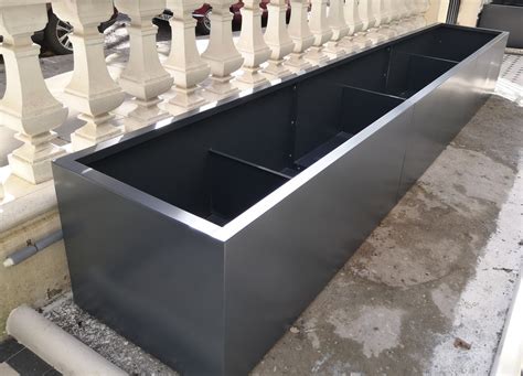 raised planter box steel|long metal planter outdoor boxes.